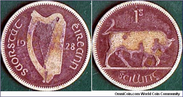 Ireland 1928 1 Shilling.
