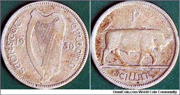 Ireland 1930 1 Shilling.