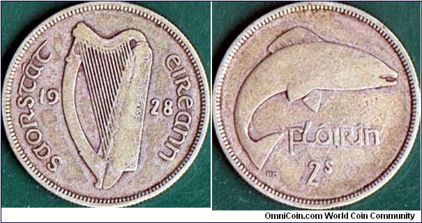 Ireland 1928 1 Florin (2 Shillings).