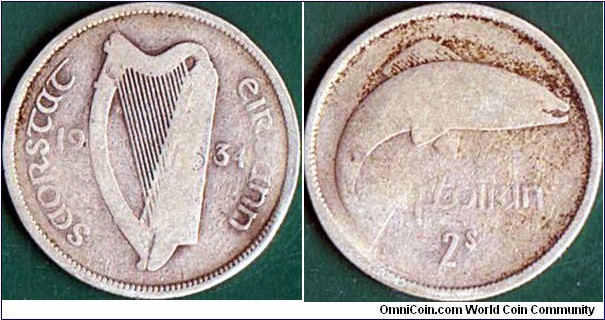 Ireland 1934 1 Florin (2 Shillings).

A very tough coin to find in ANY grade!