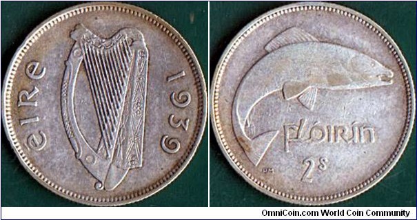 Ireland 1939 1 Florin (2 Shillings).