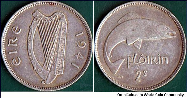 Ireland 1941 1 Florin (2 Shillings).