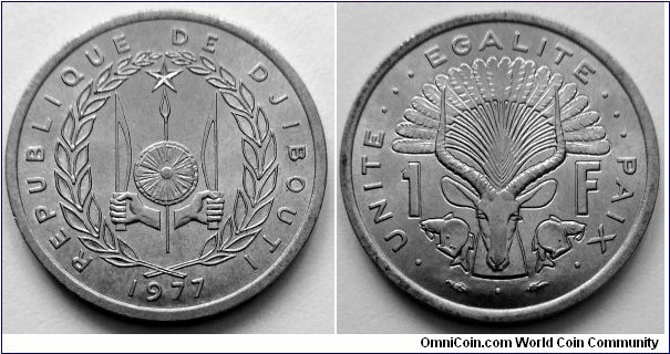 Djibouti 1 franc.
1977
