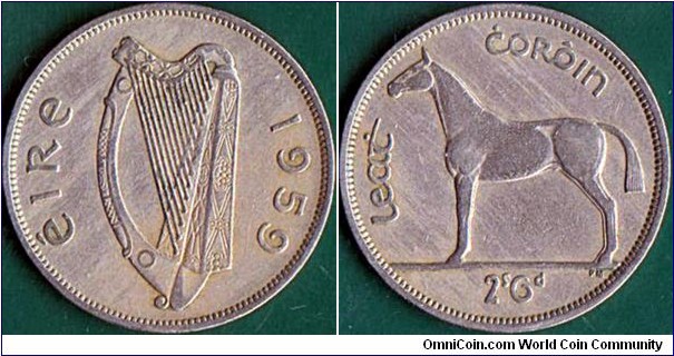 Ireland 1959 1/2 Crown.