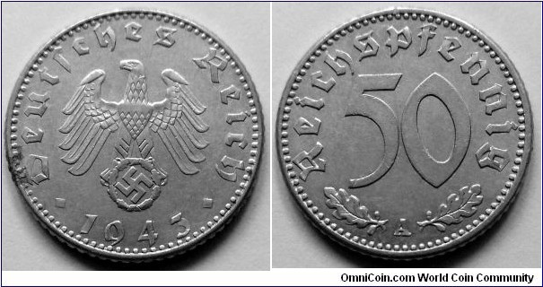 Germany (Third Reich) 50 reichspfennig. 1943 A