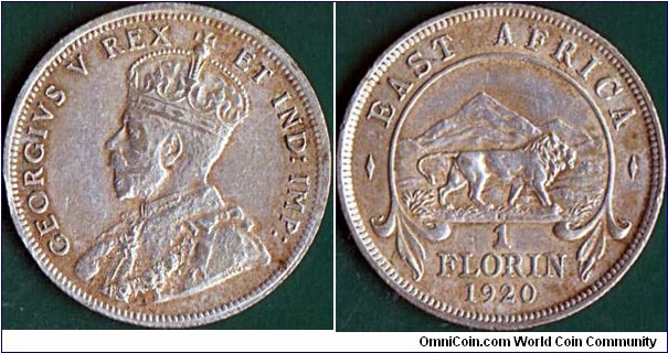 East Africa 1920 H 1 Florin.

A pretty tough coin to find!