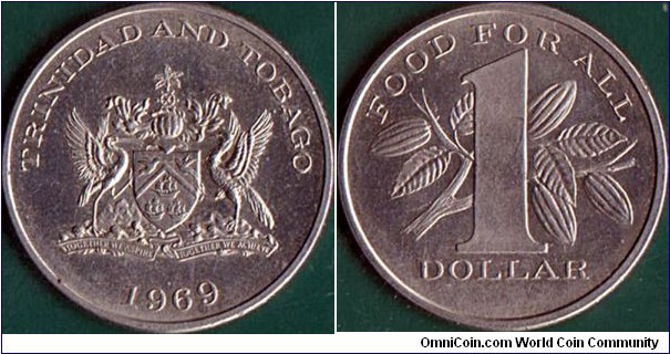 Trinidad & Tobago 1969 1 Dollar.

F.A.O. - Food For All.