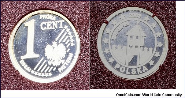 Poland 1 Euro cent Pattern - Biskupin