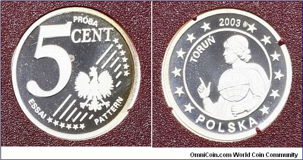 Poland 5 Euro cents Pattern - Toruń