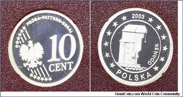 Poland 10 Euro cents Pattern - Gdańsk