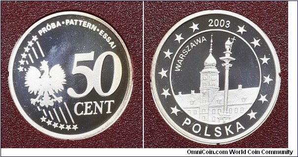 Poland 50 Euro cents Pattern - Warszawa