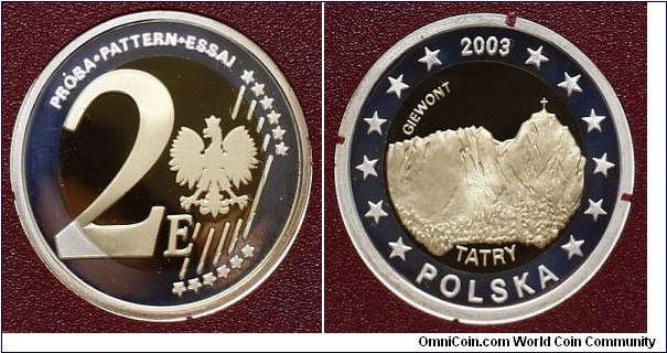 Poland 2 Euro Pattern - Tatra Mountains