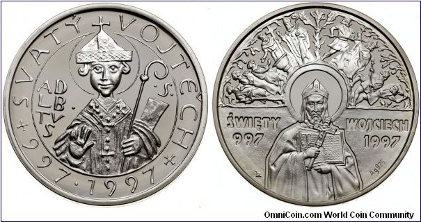 Poland/Czechia - Święty Wojciech/ svatý Vojtěch. Silver medal. 