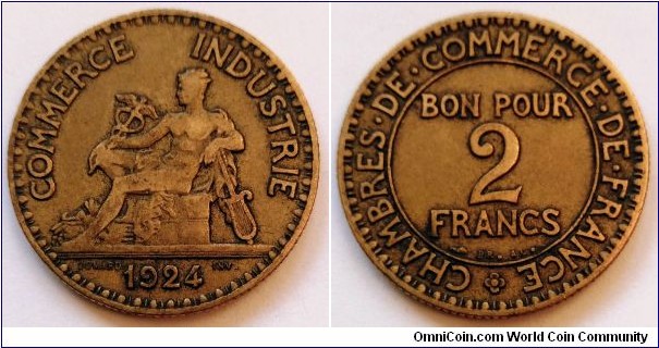 France 2 francs.
1924