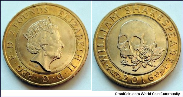 2 pounds 2016, 400th Anniversary of the death of William Shakespeare - Tragedy.