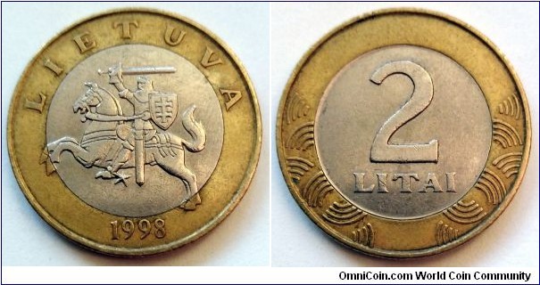 Lithuania 2 litai.
1998