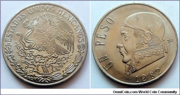 Mexico 1 peso.
1982