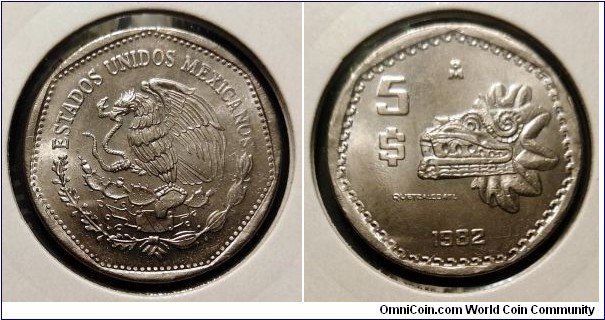 Mexico 5 pesos. 1982