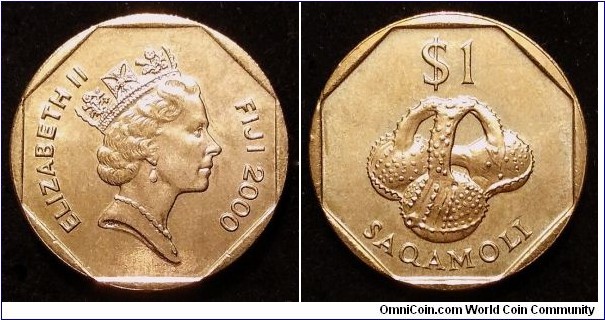 Fiji 1 dollar.
2000