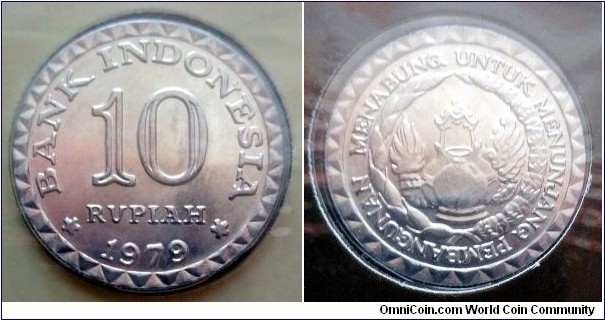 Indonesia 10 rupiah.
1979 (II)