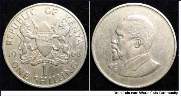 Kenya 1 shilling.
1968 (II)