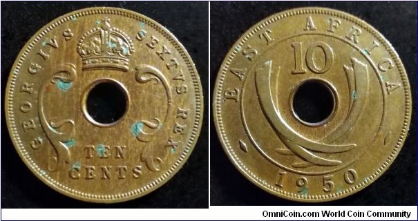 East Africa 10 cents.
1950