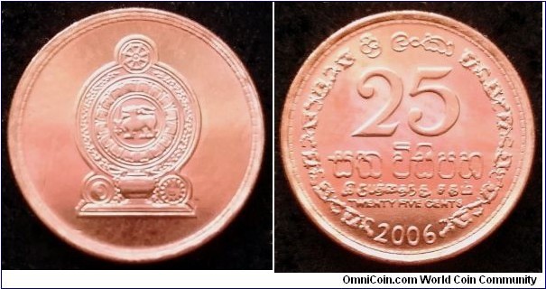 Sri Lanka 25 cents.
2006 (II)