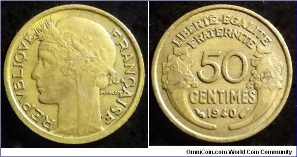 France 50 centimes.
1940