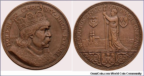 Polish medal - Bolesław Chrobry 900th Anniversary of Coronation.