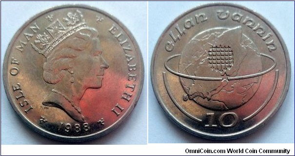 Isle of Man 10 pence.
1988