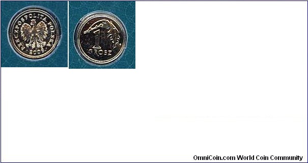1 Grosz from set Miniatures of Polish Circulation Coins.