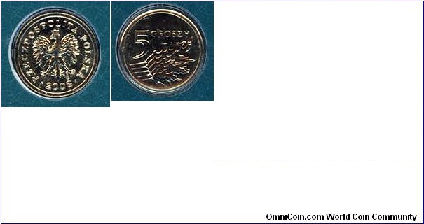 5 Groszy from set Miniatures of Polish Circulation Coins.