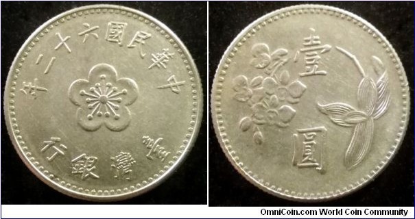 Taiwan 1 yuan.
1973 (II)