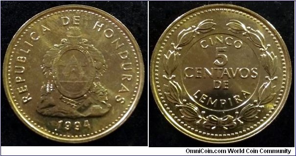 Honduras 5 centavos.
1994