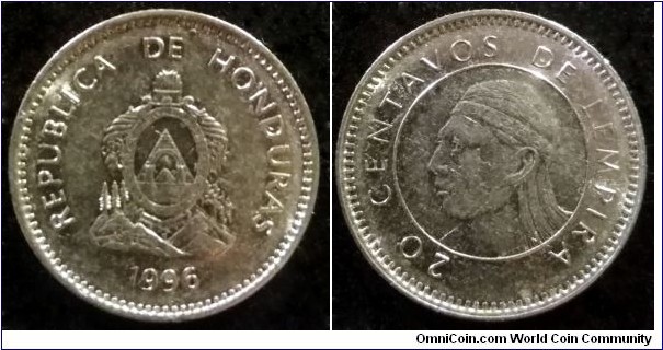 Honduras 20 centavos.
1996