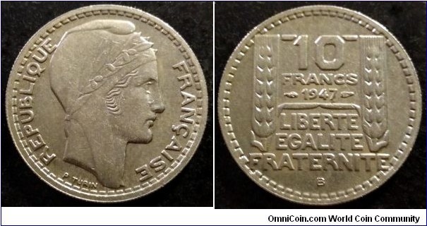 France 10 francs.
1947 B