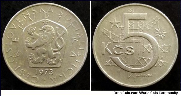 Czechoslovakia 5 korun. 1973 (II)
