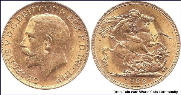 Sovereign 1922 Perth Mint