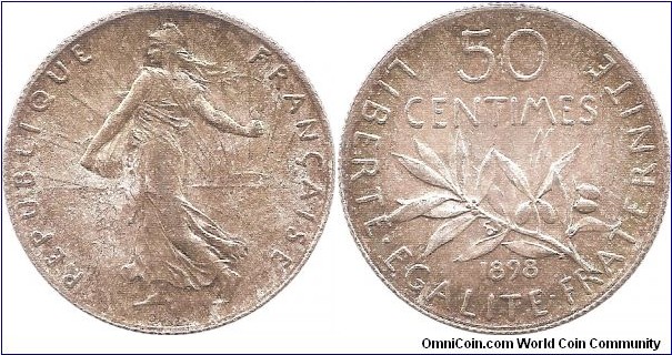 50 Centimes 1898 France