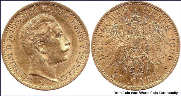20 Mark 1906 Berlin Mint
