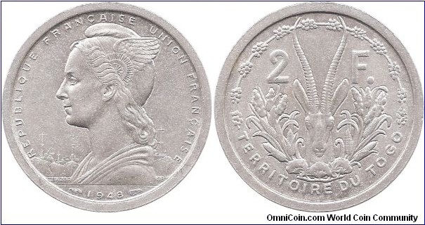 2 Francs 1948 Togo