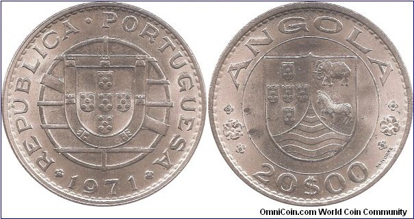 20 Escudos 1971 Angola