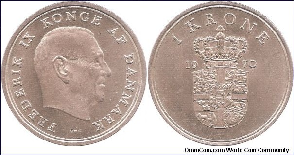 1 Krone 1970 Denmark