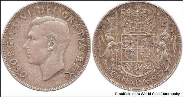 50 Cents 1952 Canada