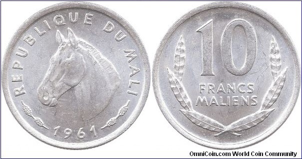10 Francs 1961 Mali