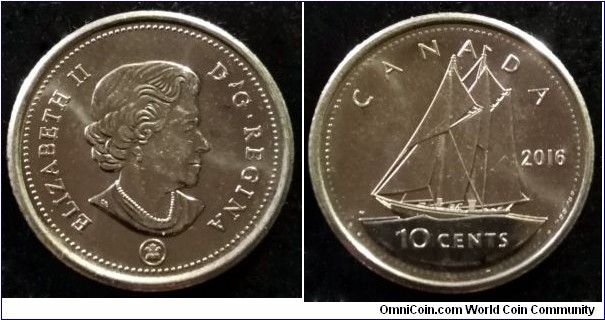 Canada 10 cents.
2016