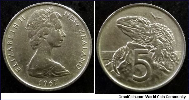 New Zealand 5 cents.
1967