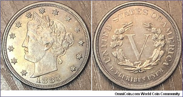 1883 
no cents
Nickel