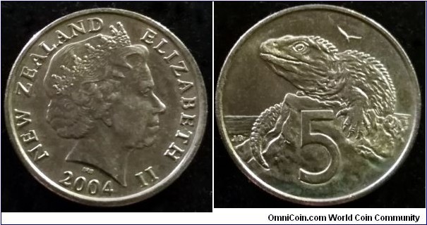 New Zealand 5 cents.
2004
