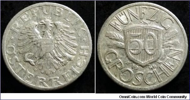 Austria 50 groschen.
1946